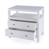 Nora 28" 2 Drawer Wood Nightstand 5732477 White Butler Specialty