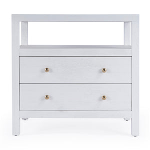 Nora 28" 2 Drawer Wood Nightstand 5732477 White Butler Specialty