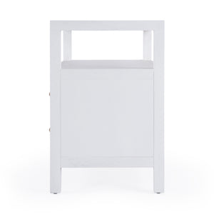 Nora 28" 2 Drawer Wood Nightstand 5732477 White Butler Specialty