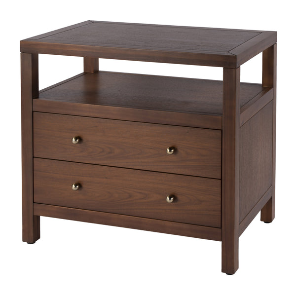 Butler Specialty Nora 28 In. W Rectangular Nightstand With 2 Drawers And Open Shelf For Elegant Storage Solutions Brown Acacia Wood,Acacia Veneers,Mdf,Pine Wood 5732489-butler