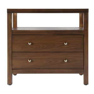 Butler Specialty Nora 28 In. W Rectangular Nightstand With 2 Drawers And Open Shelf For Elegant Storage Solutions Brown Acacia Wood,Acacia Veneers,Mdf,Pine Wood 5732489-butler