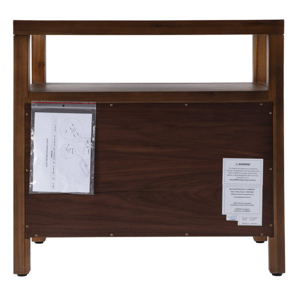 Butler Specialty Nora 28 In. W Rectangular Nightstand With 2 Drawers And Open Shelf For Elegant Storage Solutions Brown Acacia Wood,Acacia Veneers,Mdf,Pine Wood 5732489-butler