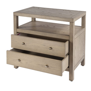 Butler Specialty Nora 28 In. W Rectangular Nightstand With 2 Drawers And Open Shelf For Elegant Storage Solutions Light Brown Acacia Wood,Acacia Veneers,Mdf,Pine Wood 5732492-butler