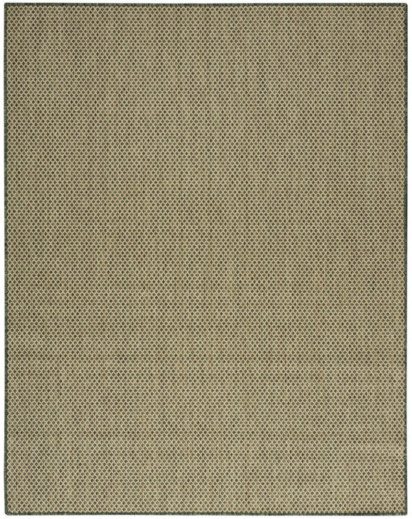 HomeRoots 10' X 14' Green Geometric Area Rug - Durable Indoor/Outdoor Design for Modern Spaces & Low Maintenance 573249