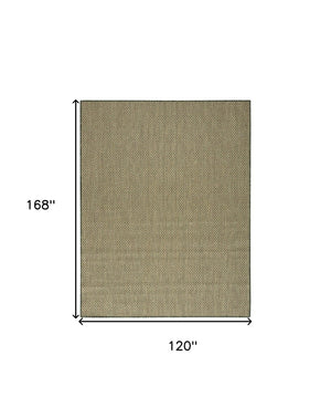 HomeRoots 10' X 14' Green Geometric Area Rug - Durable Indoor/Outdoor Design for Modern Spaces & Low Maintenance 573249