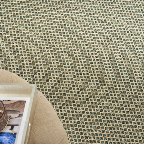 HomeRoots 10' X 14' Green Geometric Area Rug - Durable Indoor/Outdoor Design for Modern Spaces & Low Maintenance 573249