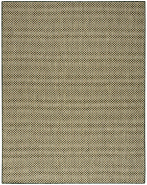 HomeRoots 10' X 14' Green Geometric Area Rug - Durable Indoor/Outdoor Design for Modern Spaces & Low Maintenance 573249