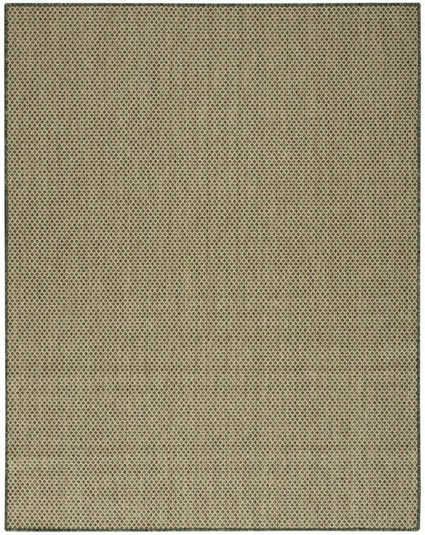 HomeRoots 10' X 14' Green Geometric Area Rug - Durable Indoor/Outdoor Design for Modern Spaces & Low Maintenance 573249