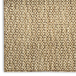HomeRoots 10' Tan Geometric Indoor Outdoor Rug - Versatile, Durable, Low-Maintenance for Modern Spaces & Patios 573251