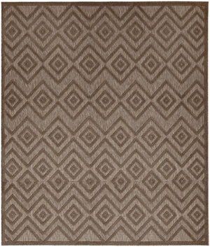 HomeRoots 10' Brown Geometric Area Rug - Stylish Indoor/Outdoor Design for Patios, Living Rooms & More! 573252