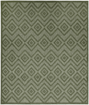 HomeRoots 10' Green Geometric Indoor-Outdoor Area Rug – Stylish, Durable & Easy-Care for Any Space! 573253