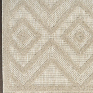 HomeRoots 10' Cream Geometric Area Rug – Indoor/Outdoor Stylish & Durable, Perfect for Patios, Living Rooms & More! 573254