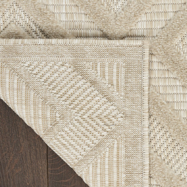 HomeRoots 10' Cream Geometric Area Rug – Indoor/Outdoor Stylish & Durable, Perfect for Patios, Living Rooms & More! 573254