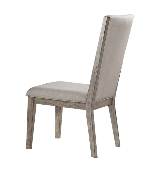 HomeRoots Set of Two Gray Fabric Armless Dining Side Chairs - Stylish, Comfortable & Versatile Seating Options 573284