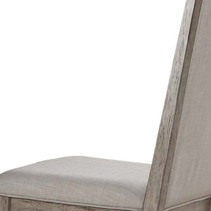 HomeRoots Set of Two Gray Fabric Armless Dining Side Chairs - Stylish, Comfortable & Versatile Seating Options 573284
