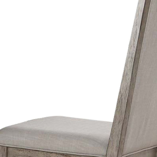 HomeRoots Set of Two Gray Fabric Armless Dining Side Chairs - Stylish, Comfortable & Versatile Seating Options 573284