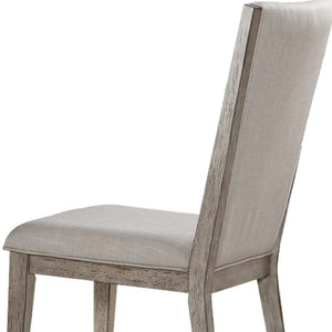 HomeRoots Set of Two Gray Fabric Armless Dining Side Chairs - Stylish, Comfortable & Versatile Seating Options 573284