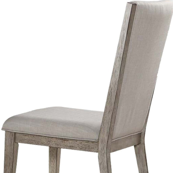 HomeRoots Set of Two Gray Fabric Armless Dining Side Chairs - Stylish, Comfortable & Versatile Seating Options 573284