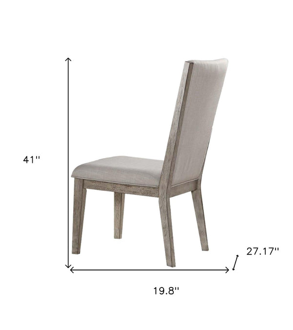 HomeRoots Set of Two Gray Fabric Armless Dining Side Chairs - Stylish, Comfortable & Versatile Seating Options 573284