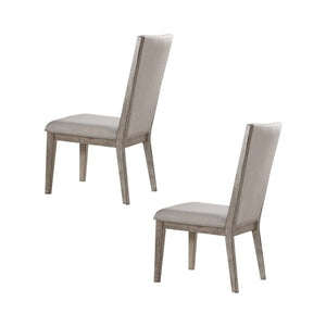 HomeRoots Set of Two Gray Fabric Armless Dining Side Chairs - Stylish, Comfortable & Versatile Seating Options 573284