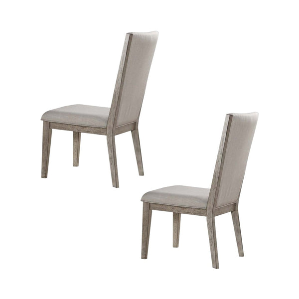 HomeRoots Set of Two Gray Fabric Armless Dining Side Chairs - Stylish, Comfortable & Versatile Seating Options 573284