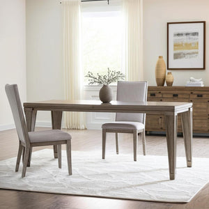 HomeRoots Set of Two Gray Fabric Armless Dining Side Chairs - Stylish, Comfortable & Versatile Seating Options 573284