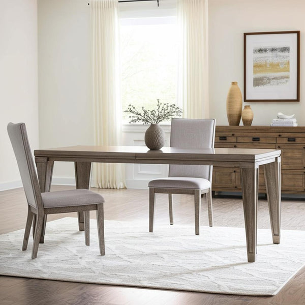 HomeRoots Set of Two Gray Fabric Armless Dining Side Chairs - Stylish, Comfortable & Versatile Seating Options 573284