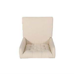 English Elm Dining Chair Set of Two Wingback Button Tufted High Back Birch Leg Upholstered 61539.00BGE