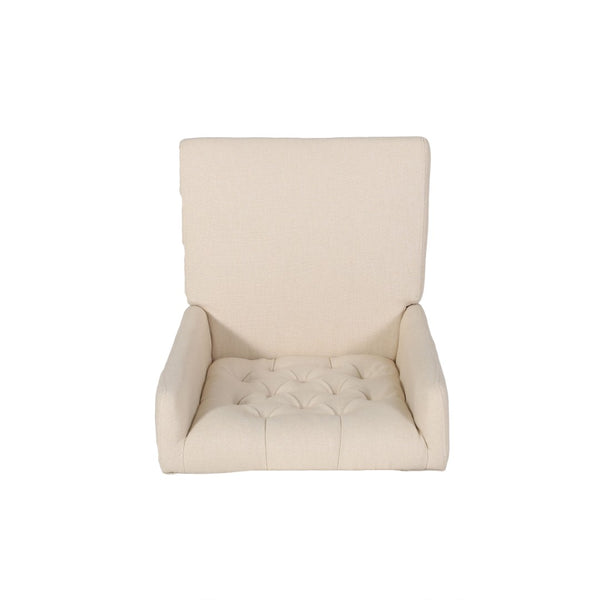 English Elm Dining Chair Set of Two Wingback Button Tufted High Back Birch Leg Upholstered 61539.00BGE