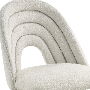 HomeRoots Set of Two Elegant Beige and Gold Upholstered Dining Chairs - Chic Accent Seating for Any Space 573337