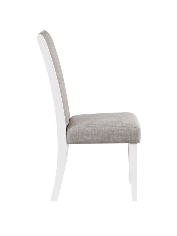 HomeRoots Set of Two Gray Linen Dining Side Chairs – Elegant Upholstered Comfort for Any Home Space 573344
