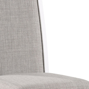 HomeRoots Set of Two Gray Linen Dining Side Chairs – Elegant Upholstered Comfort for Any Home Space 573344