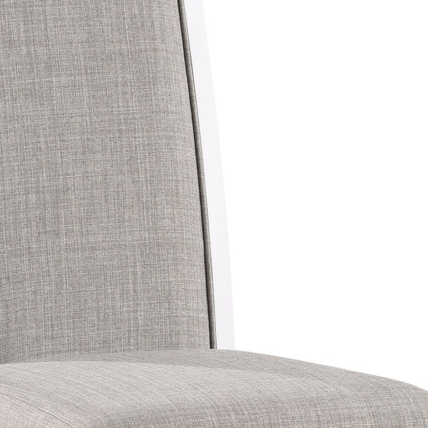 HomeRoots Set of Two Gray Linen Dining Side Chairs – Elegant Upholstered Comfort for Any Home Space 573344