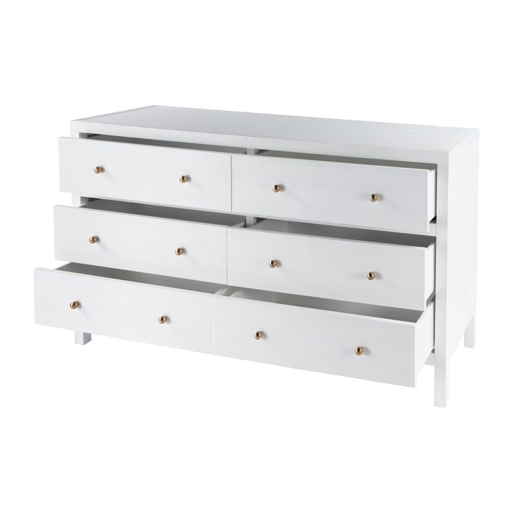 Nora 6 Drawer Wood Dresser 5733477 White Butler Specialty