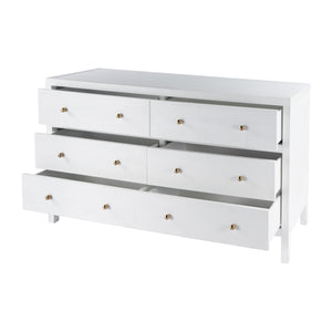 Nora 6 Drawer Wood Dresser 5733477 White Butler Specialty