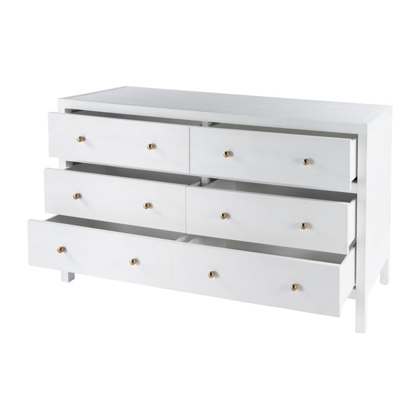 Nora 6 Drawer Wood Dresser 5733477 White Butler Specialty