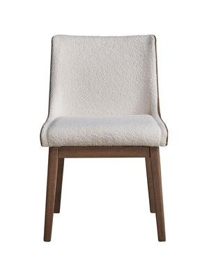 HomeRoots Set of Two Elegant Velvet Dining Side Chairs in White and Brown – Stylish Comfort for Any Space 573350