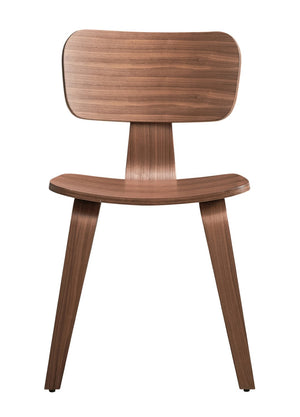 HomeRoots Set of Two Stylish Oak and Brown Open Back Dining Chairs - Scandinavian Design for Versatile Use 573351