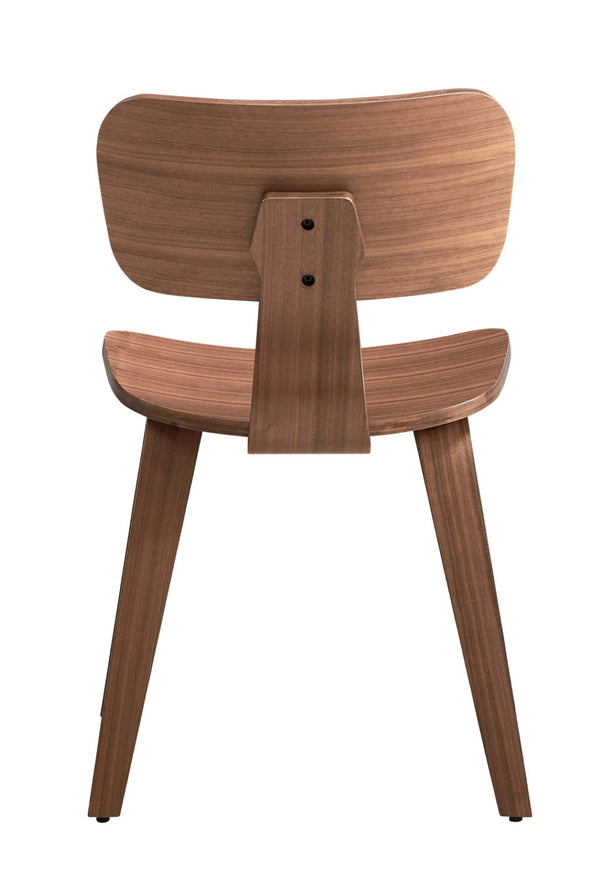 HomeRoots Set of Two Stylish Oak and Brown Open Back Dining Chairs - Scandinavian Design for Versatile Use 573351