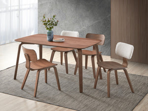 HomeRoots Set of Two Stylish Oak and Brown Open Back Dining Chairs - Scandinavian Design for Versatile Use 573351