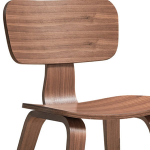 HomeRoots Set of Two Stylish Oak and Brown Open Back Dining Chairs - Scandinavian Design for Versatile Use 573351