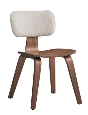 HomeRoots Set of Two Modern Green Fabric Open-Back Dining Chairs - Stylish Scandinavian Design & Comfort 573352