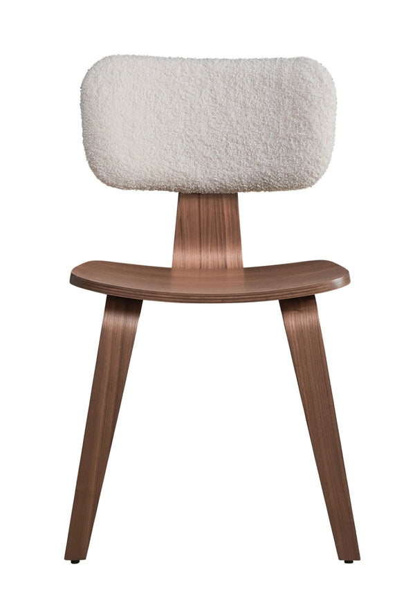 HomeRoots Set of Two Modern Green Fabric Open-Back Dining Chairs - Stylish Scandinavian Design & Comfort 573352