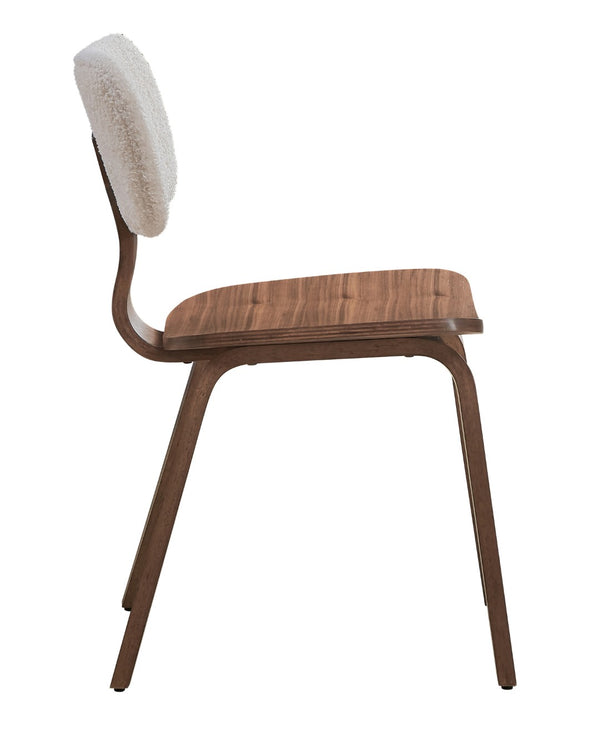 HomeRoots Set of Two Modern Green Fabric Open-Back Dining Chairs - Stylish Scandinavian Design & Comfort 573352
