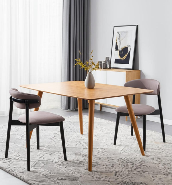 HomeRoots Set of Two Contemporary Gray and Black Upholstered Open-Back Dining Chairs for Versatile Spaces 573355
