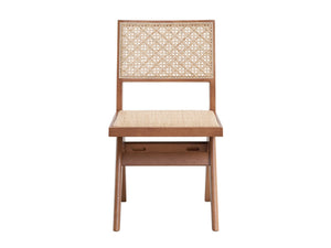 HomeRoots Set of Two Natural Wood Open-Back Dining Chairs - Scandinavian Style, Versatile Comfort & Design 573357