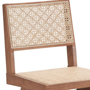 HomeRoots Set of Two Natural Wood Open-Back Dining Chairs - Scandinavian Style, Versatile Comfort & Design 573357