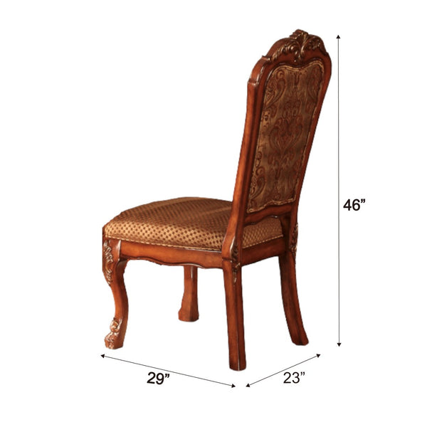 HomeRoots Set of Two Tan Upholstered Side Chairs with Redwood Legs – Elegant Dining & Versatile Accent Seating 573368