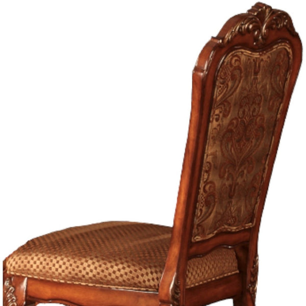 HomeRoots Set of Two Tan Upholstered Side Chairs with Redwood Legs – Elegant Dining & Versatile Accent Seating 573368