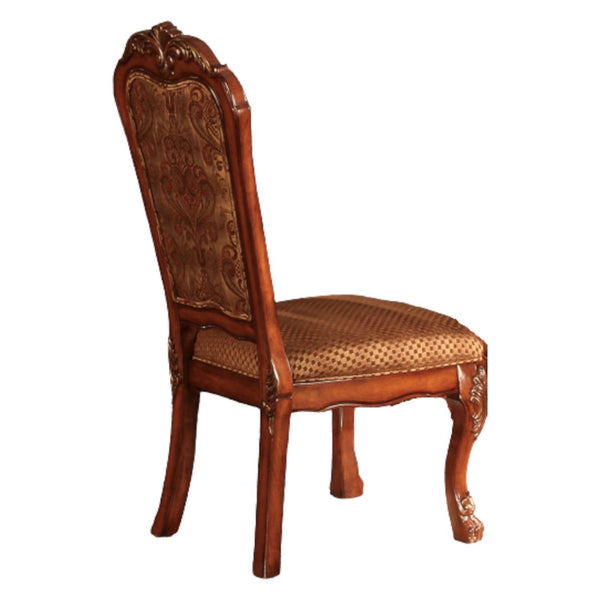 HomeRoots Set of Two Tan Upholstered Side Chairs with Redwood Legs – Elegant Dining & Versatile Accent Seating 573368